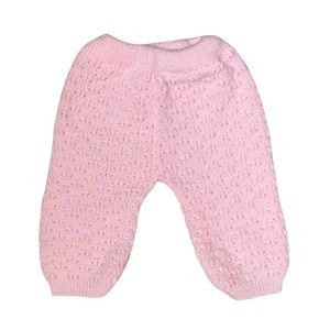 Pink Handmade Crocheted Pants Baby Newborn Size NB